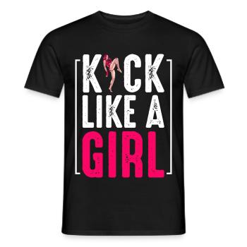 Kickboxing - Männer T-Shirt - Schwarz - Vorne - AI Model Male 178 light (178cm)
