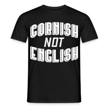 Cornish Not English - Men's T-Shirt - black - Front - AI Model Male 178 light (178cm)