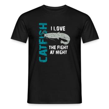 Catfish Fishing Sport Fishing Strong Fish - Men's T-Shirt - black - Front - AI Model Male 178 light (178cm)