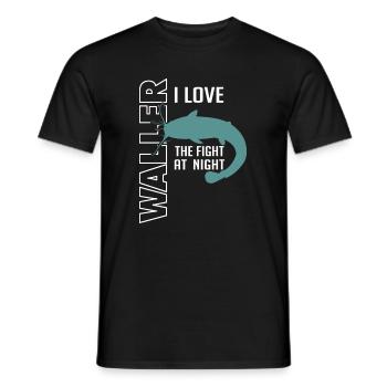 Waller fischen Nachtangeln Angler und Anglerin - Männer T-Shirt - Schwarz - Vorne - AI Model Male 178 light (178cm)