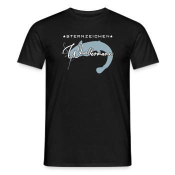 Sternzeichen Wallermann lustiger Wallerspruch Wels - Männer T-Shirt - Schwarz - Vorne - AI Model Male 178 light (178cm)