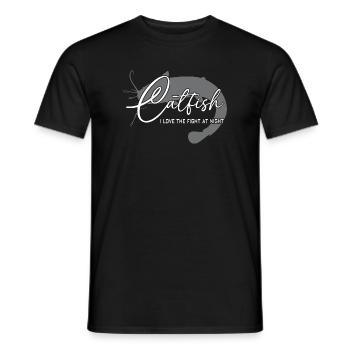 Wels Waller angeln Sportfischen Flussmonster - Männer T-Shirt - Schwarz - Vorne - AI Model Male 178 light (178cm)