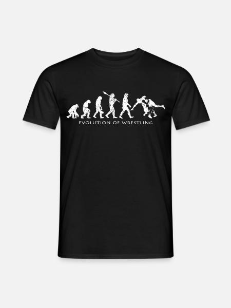 Wrestling Evolution Silhouette Wrestler Geschenk - Männer T-Shirt - Schwarz