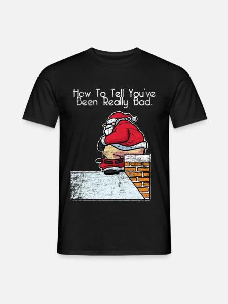 Glücklicher Schornsteinfeger Heiligabend - Männer T-Shirt - Schwarz