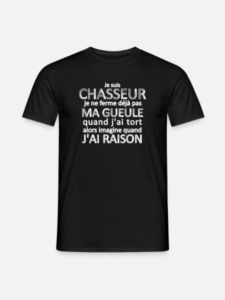 Je suis Chasseur - T-shirt homme - noir