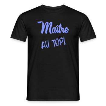 MASTER - Men's T-Shirt - black - Front - AI Model Male 178 light (178cm)