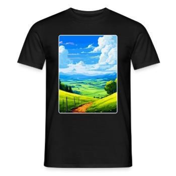 Bergisches Land Deutschland Vintage Reiseposter WPA - Männer T-Shirt - Schwarz - Vorne - AI Model Male 178 light (178cm)