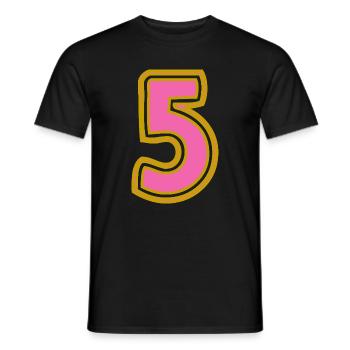 5. 5 YEARS. 5th ANNIVERSARY. 5 YEAR ANNIVERSARY - Men's T-Shirt - black - Front - AI Model Male 178 light (178cm)