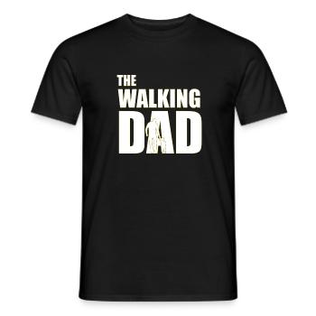 Der wandelnde Vater (weiß) Umriss - Männer T-Shirt - Schwarz - Vorne - AI Model Male 178 light (178cm)