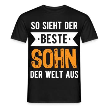 So sieht der beste Sohn der Welt aus - Männer T-Shirt - Schwarz - Vorne - AI Model Male 178 light (178cm)