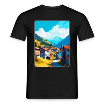 Artvin Türkei Vintage Reiseposter WPA Souvenir - Männer T-Shirt - Schwarz - Vorne - AI Model Male 178 light (178cm)