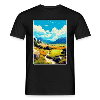 Nördlicher Velebit Kroatien Vintage Reiseplakat WPA - Männer T-Shirt - Schwarz - Vorne - AI Model Male 178 light (178cm)