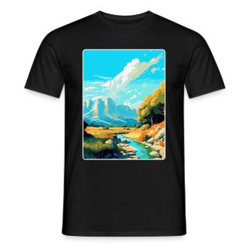 Paklenica Kroatien Vintage Reiseplakat Souvenir - Männer T-Shirt - Schwarz - Vorne - AI Model Male 178 light (178cm)