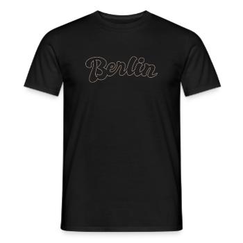 Berlin Lettrage majuscule allemand - T-shirt homme - noir - Devant - AI Model Male 178 light (178cm)