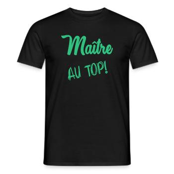 MASTER. THANK YOU. THANK YOU, MASTER. MASTER. MASTER GIFT - Men's T-Shirt - black - Front - AI Model Male 178 light (178cm)