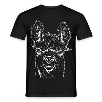 Lama Alpaka Strichzeichnung - Männer T-Shirt - Schwarz - Vorne - AI Model Male 178 light (178cm)