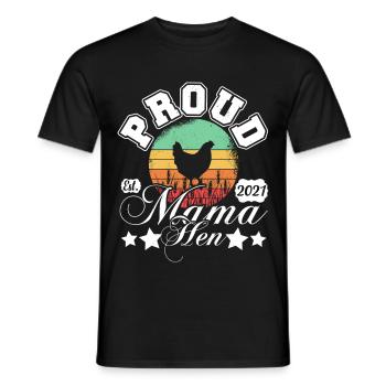 Proud Mommy Hen Retro Sun Circle - Men's T-Shirt - black - Front - AI Model Male 178 light (178cm)