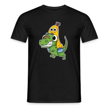 Mauvais dinosaure et jolie banane - T-shirt homme - noir - Devant - AI Model Male 178 light (178cm)
