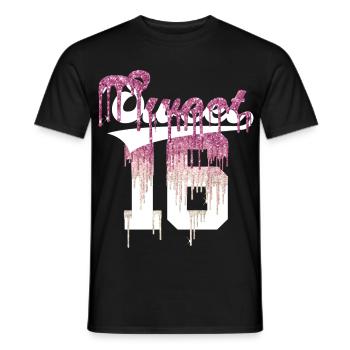 SWEET 16 FINALLY 16TH BIRTHDAY - Men's T-Shirt - black - Front - AI Model Male 178 light (178cm)