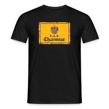 Vintage Österreich k.u.k. Charmeur - Männer T-Shirt - Schwarz - Vorne - AI Model Male 178 light (178cm)