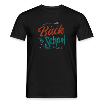 Retour à l’école - T-shirt homme - noir - Devant - AI Model Male 178 light (178cm)