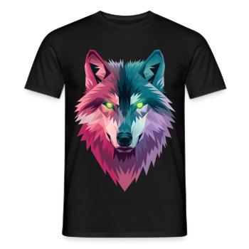 Geisterwolf - Männer T-Shirt - Schwarz - Vorne - AI Model Male 178 light (178cm)