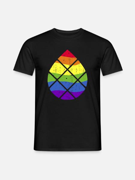 Augsburg Zirbelnuss LGBT LGBTQPlus - Männer T-Shirt - Schwarz