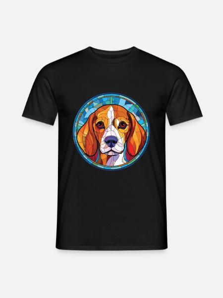 Kerry Beagle Hunderasse Aquarell Illustration - Männer T-Shirt - Schwarz