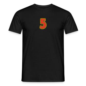 5. 5 ANS. 5e ANNIVERSAIRE. ANNIVERSAIRE 5 ANS - T-shirt homme - noir - Devant - AI Model Male 178 light (178cm)