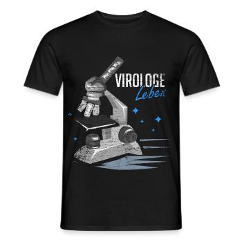Neugieriger Virologe Virenforschung - Männer T-Shirt - Schwarz - Vorne - AI Model Male 178 light (178cm)