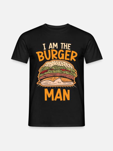 Ich Bin Der Burger Mann - Männer T-Shirt - Schwarz