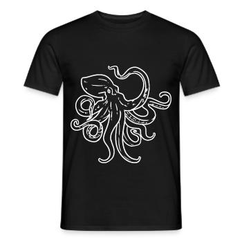 Achtarmiger Tintenfisch Tiefsee - Männer T-Shirt - Schwarz - Vorne - AI Model Male 178 light (178cm)