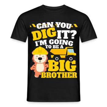 Großer Bruder Werde Ich Baufahrzeug - Männer T-Shirt - Schwarz - Vorne - AI Model Male 178 light (178cm)