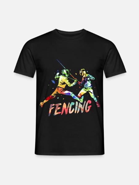 Blitzschneller Fechter Turnierkampf - Männer T-Shirt - Schwarz