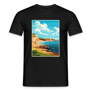 Valdes Halbinsel Argentinien Vintage Reiseposter - Männer T-Shirt - Schwarz - Vorne - AI Model Male 178 light (178cm)