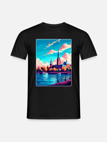 Mainz Deutschland Vintage Reiseplakat WPA Souvenir - Männer T-Shirt - Schwarz