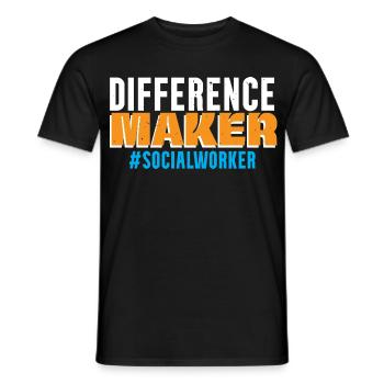 Difference Maker Sozialarbeiter Job Soziale Wohlfa - Männer T-Shirt - Schwarz - Vorne - AI Model Male 178 light (178cm)