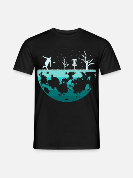 Discgolf Spieler Planet Disc Golf Discgolfspieler - Männer T-Shirt - Schwarz