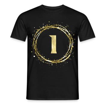I - Männer T-Shirt - Schwarz - Vorne - AI Model Male 178 light (178cm)