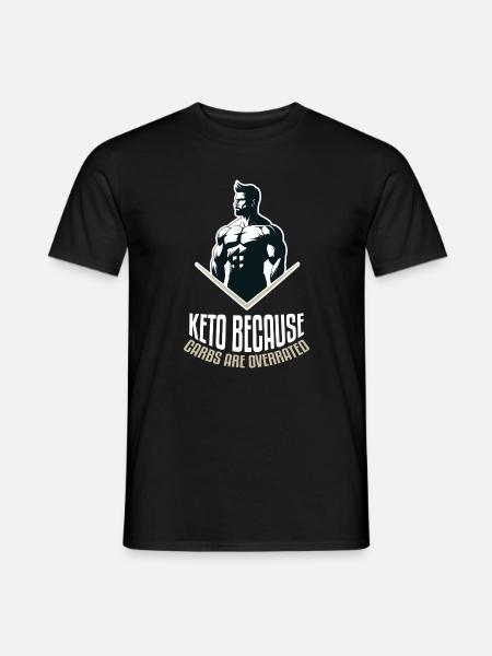 Entzückendes fröhliches Keto-Zitat - Männer T-Shirt - Schwarz