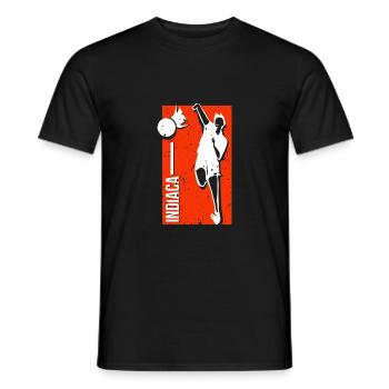 Pfeilschnelle Indiaca Balljagd - Männer T-Shirt - Schwarz - Vorne - AI Model Male 178 light (178cm)