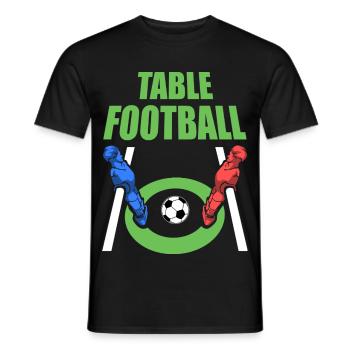 Spritziger Tischfußball Angreifer - Männer T-Shirt - Schwarz - Vorne - AI Model Male 178 light (178cm)
