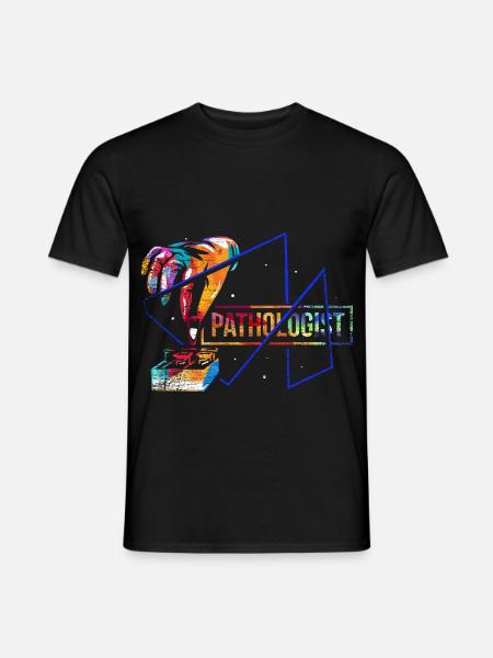 Akribischer Pathologe Mikroskop - Männer T-Shirt - Schwarz