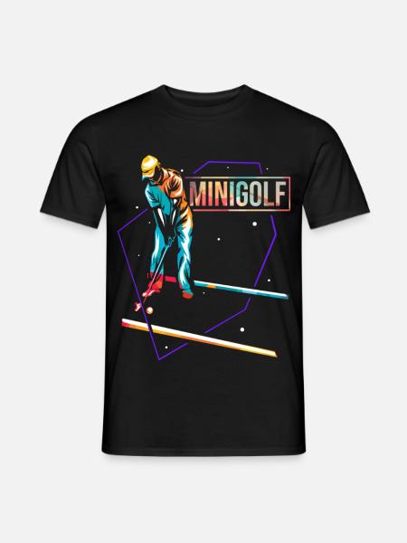 Zielsicherer Minigolf Turnierprofi - Männer T-Shirt - Schwarz