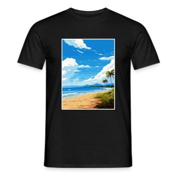 Nicoya Halbinsel Costa Rica Vintage Reiseposter - Männer T-Shirt - Schwarz - Vorne - AI Model Male 178 light (178cm)