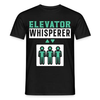 Aufzugflüsterer Installateur Bediener Aufzug - Männer T-Shirt - Schwarz - Vorne - AI Model Male 178 light (178cm)