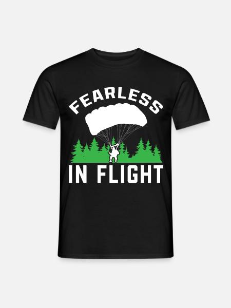 Fallschirmjäger Fallschirmspringen Fallschirmsprin - Männer T-Shirt - Schwarz
