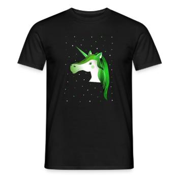 Einhorn Sternenhimmel - Männer T-Shirt - Schwarz - Vorne - AI Model Male 178 light (178cm)