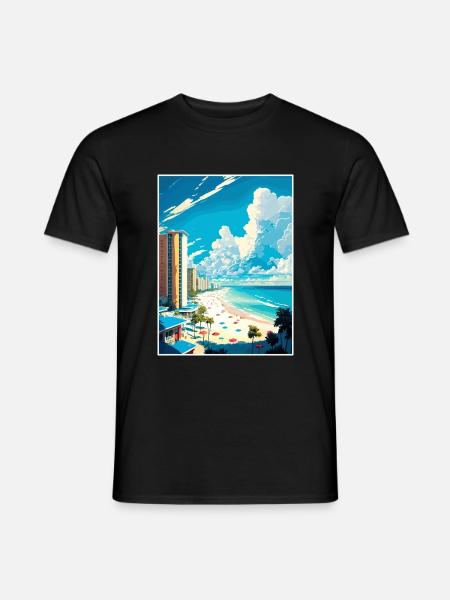 Panama Florida Vintage Reiseposter WPA Souvenir - Männer T-Shirt - Schwarz
