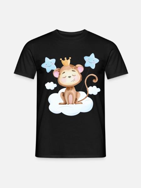 Süßes Affen Baby - Männer T-Shirt - Schwarz